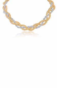 JARDIN Two-Tone Woven Chain Necklace