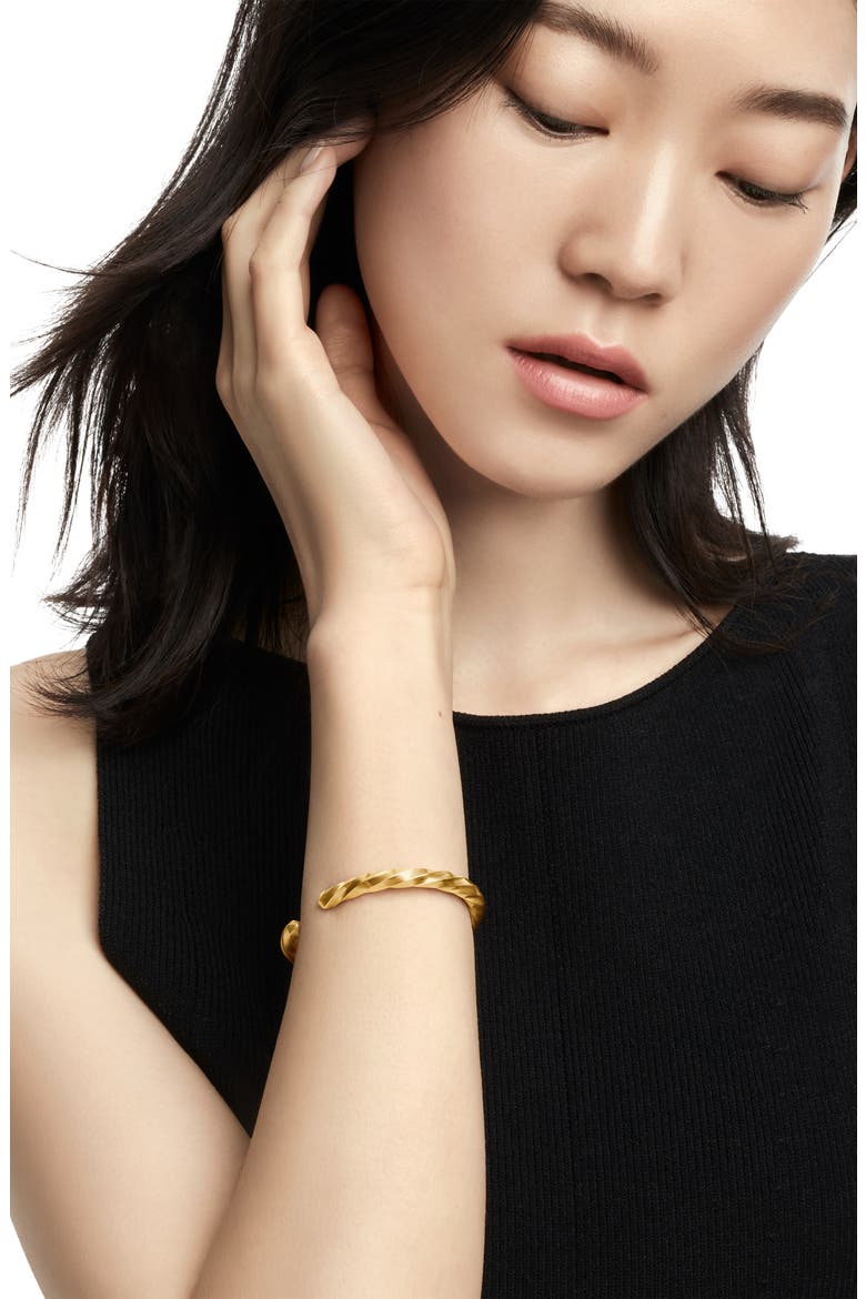 Cable Edge® Cuff Bracelet in 18K Yellow Gold, 5.5mm, Alternate, color, 18K GOLD RECYCLED