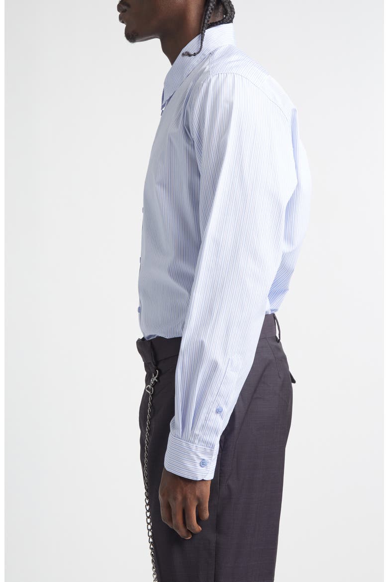 Classic Logo Stripe Button-Up Shirt, Alternate, color, BLUE