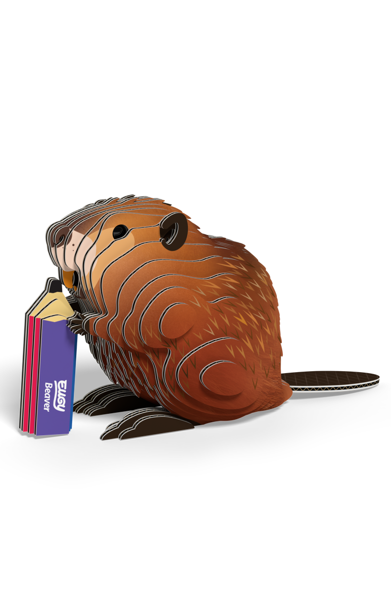 Eugy Puzzles Beaver 3D Puzzle, Alternate, color, 