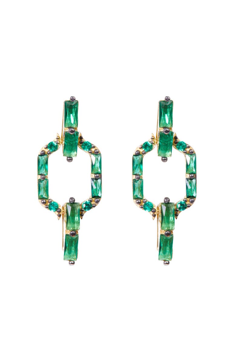 NICKHO REY Liam Earring, Main, color, Emerald/Gold