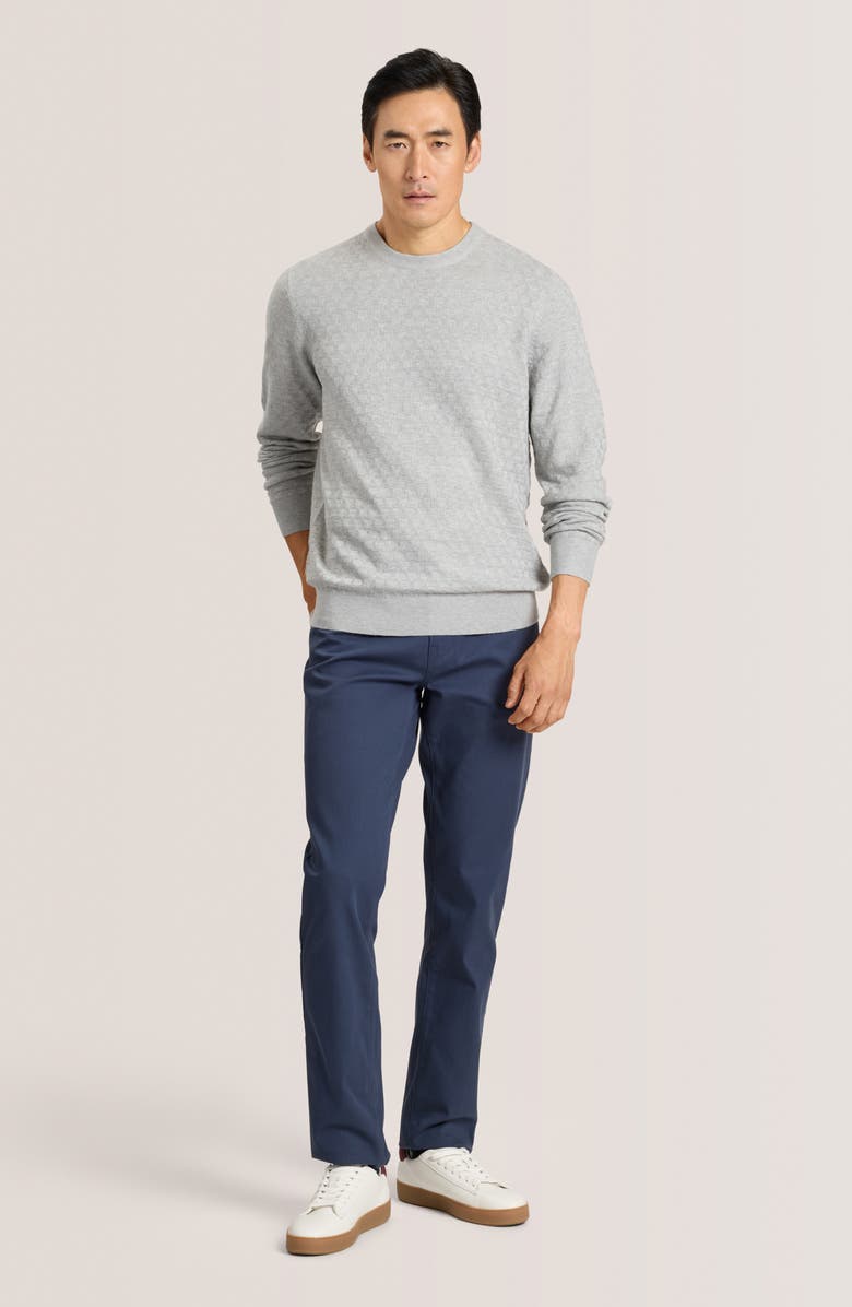 Ted Baker 'T' Stitch Crewneck Sweater, Alternate, color, Grey Heather