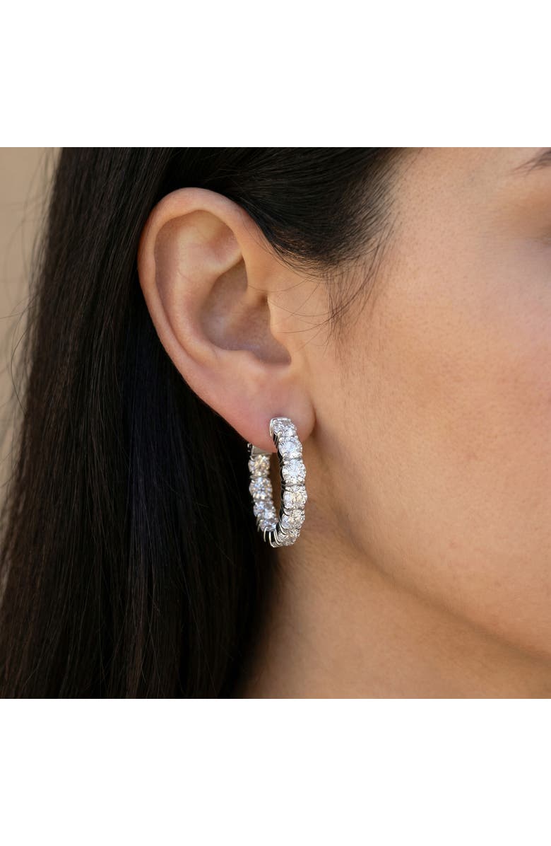 Bliss Diamond 4 1/2 Ct Diamond Inside Outside Hoops W/ Vault Lock 14k Gold Lab Grown, Alternate, color, 