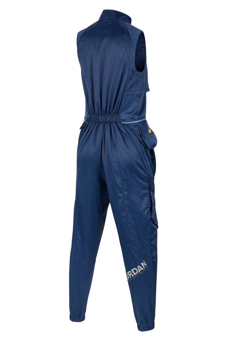 Jordan Sleeveless Nylon Flight Suit, Alternate, color, NAVY/ LASER ORANGE
