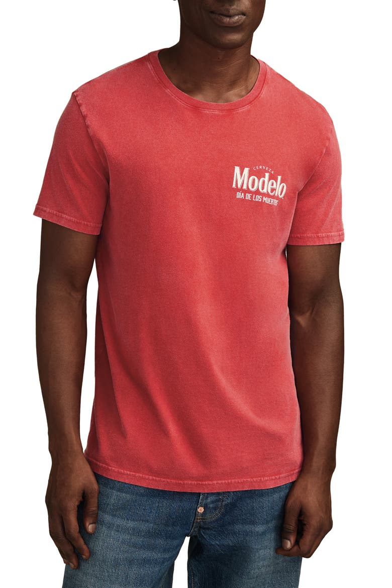 Modelo Bottle Graphic T-Shirt, Main, color, POMPEIAN RED