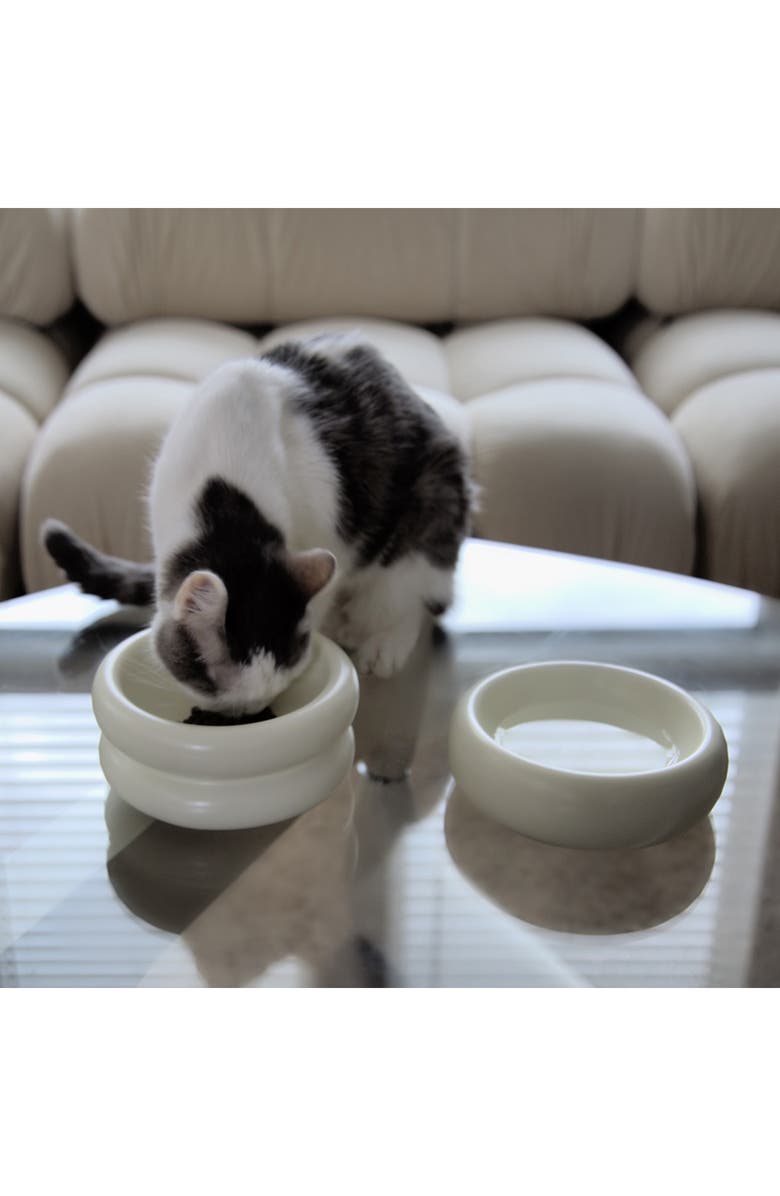 Catenary Halo Elevated Cat Bowl, Alternate, color, White
