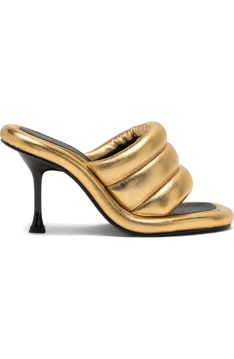 JW Anderson Metallic Quilted Slide Sandal, Alternate, color,