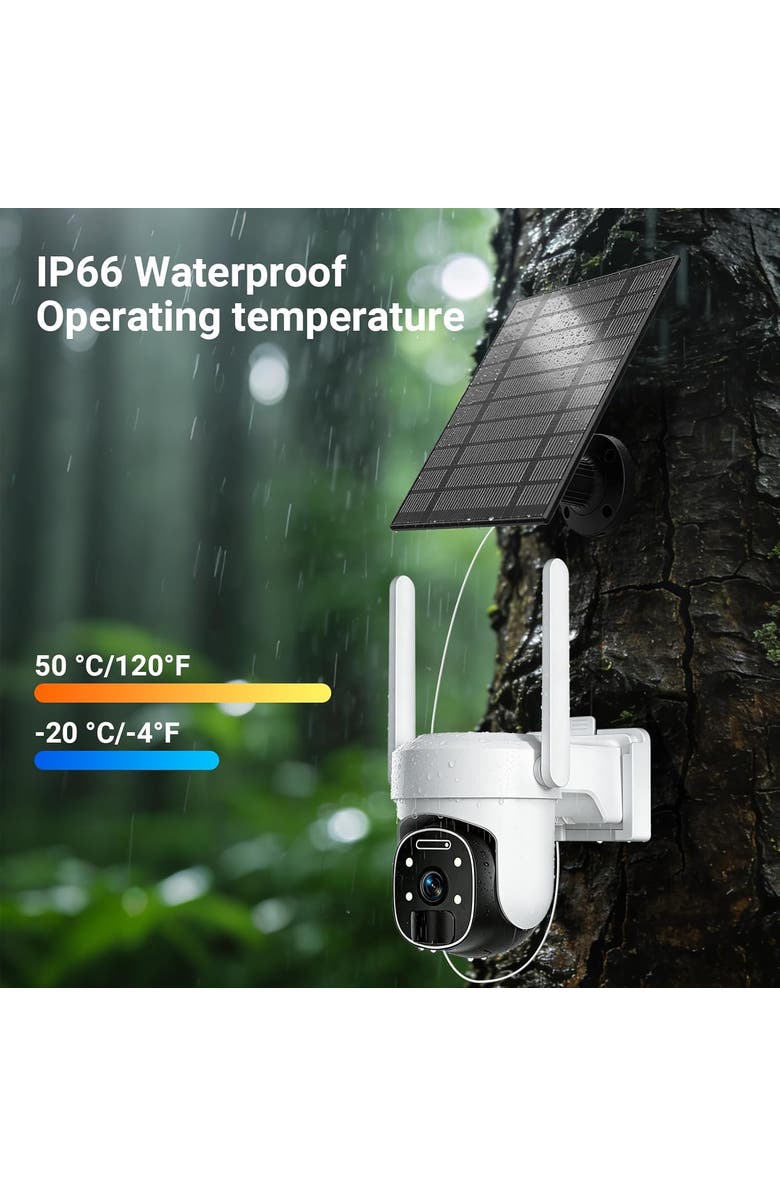 Eco4Life Solar Security Camera, Alternate, color, White