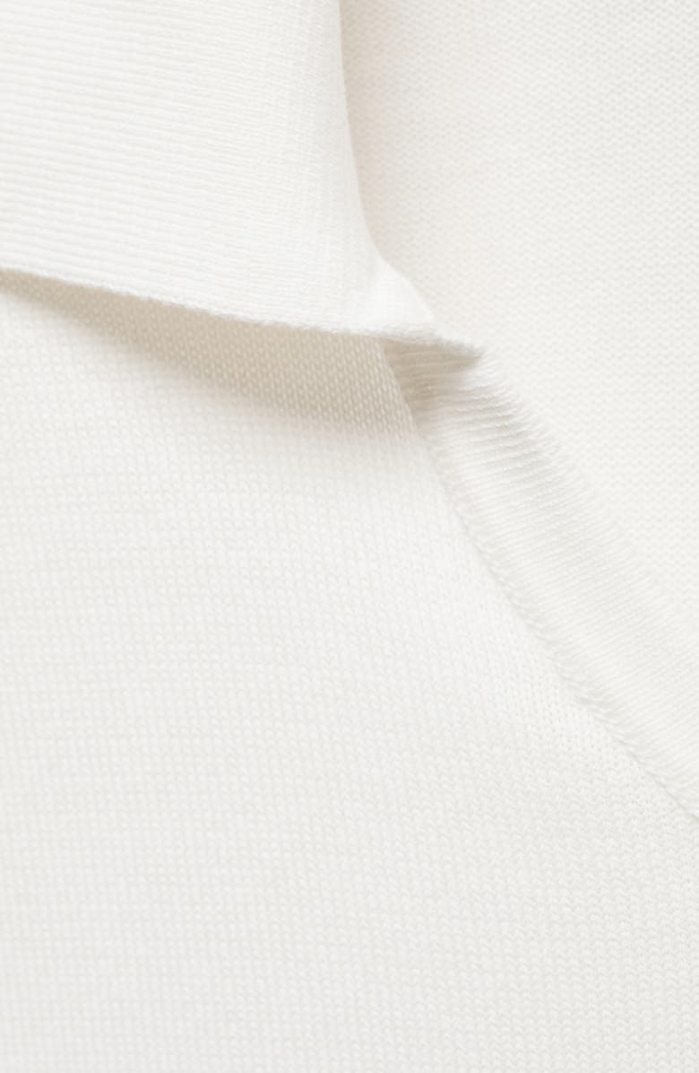 MANGO Johnny Collar Cotton Polo Sweater, Alternate, color,