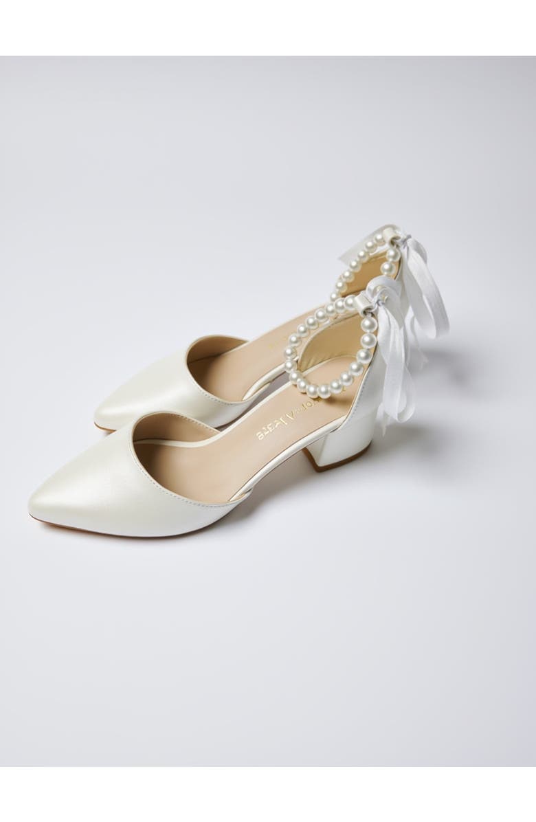 Forever & Always Shoes Evania Block Heel Wedding Pump, Alternate, color, Ivory