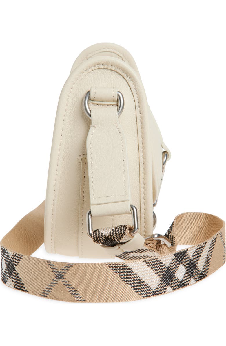 Burberry Mini B Clip Leather Crossbody Bag, Alternate, color, Soap