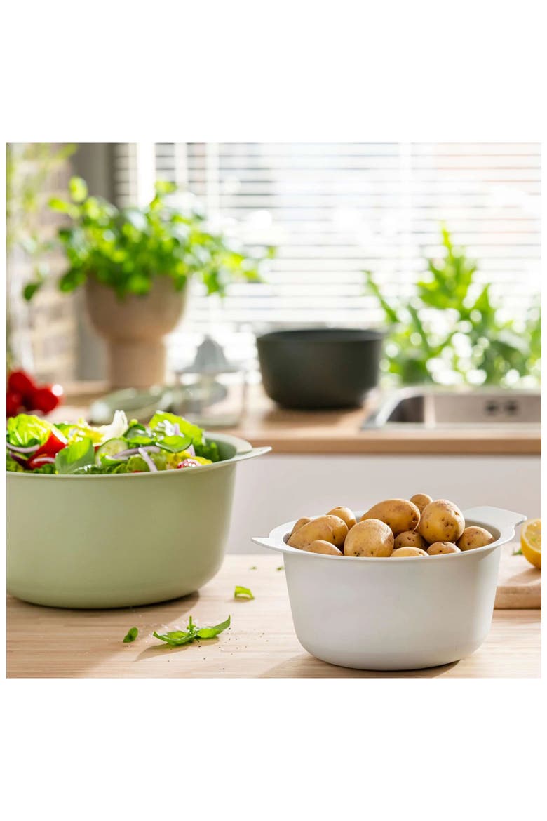 3-Piece Mixing Bowls & Colander Set, Alternate, color, GREEN