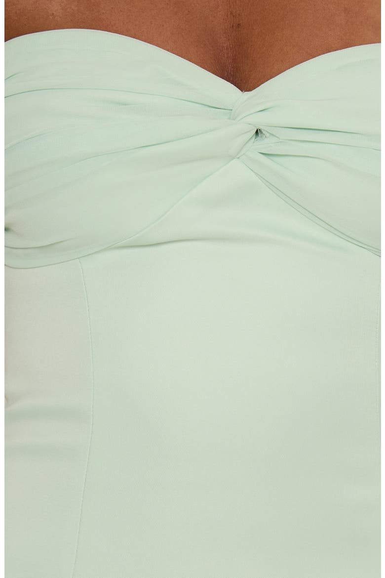 Strapless Chiffon Gown, Alternate, color, GREEN