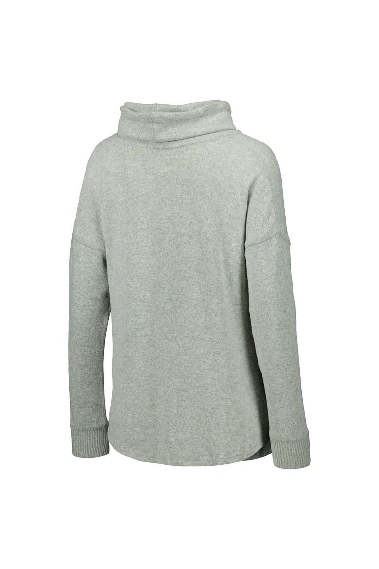 Women's Heathered Green Austin FC Cuddle Tri-Blend Pullover Sweatshirt, Alternate, color, Heather Green