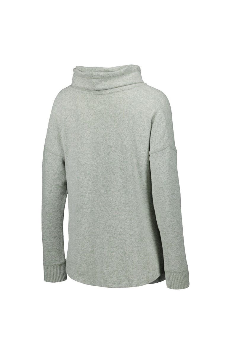 BOXERCRAFT Women's Heathered Green Austin FC Cuddle Tri-Blend Pullover Sweatshirt, Alternate, color, Heather Green