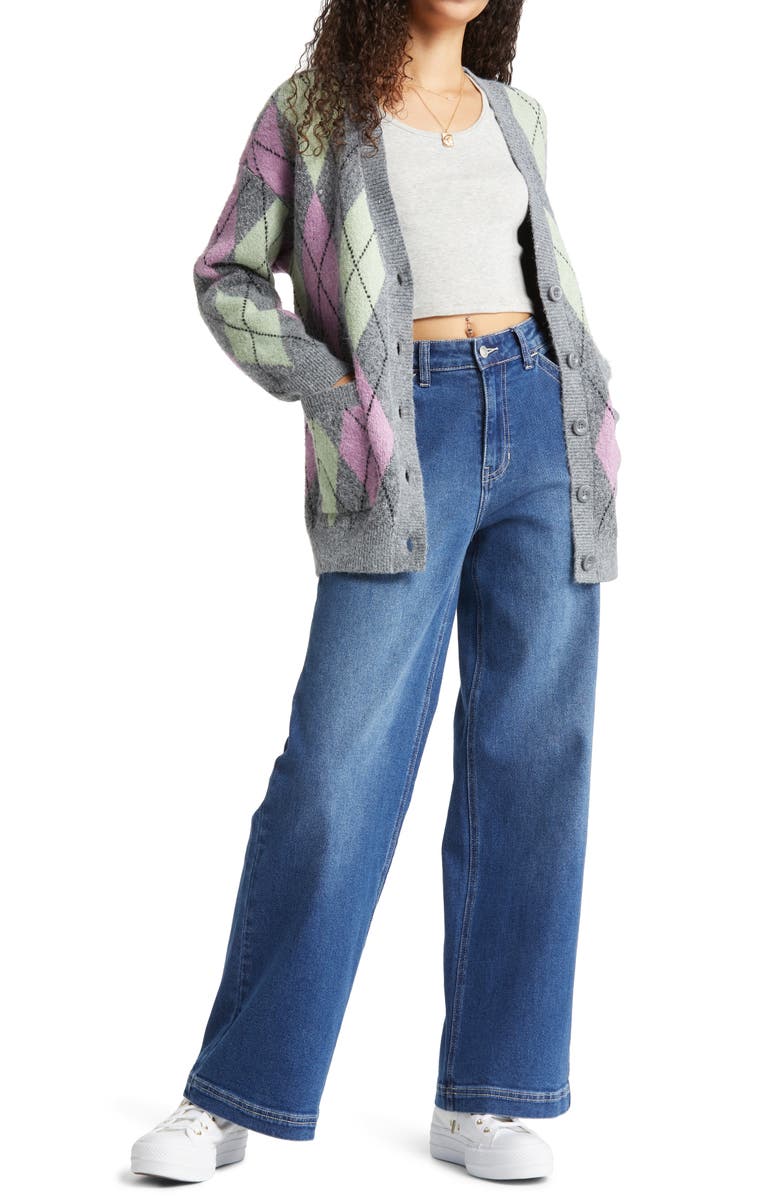 BP. Women's Oversize Pattern Cardigan, Alternate, color,