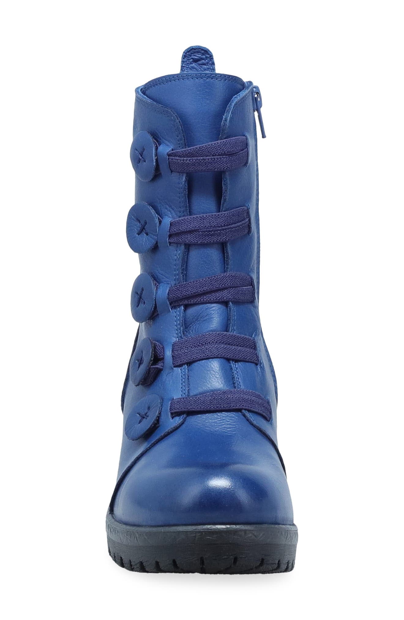 Didi Leather Boot, Alternate, color, DENIM
