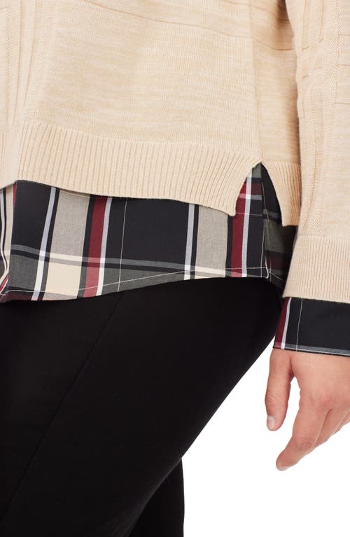 Foxcroft Layered Sweater In Oatmeal