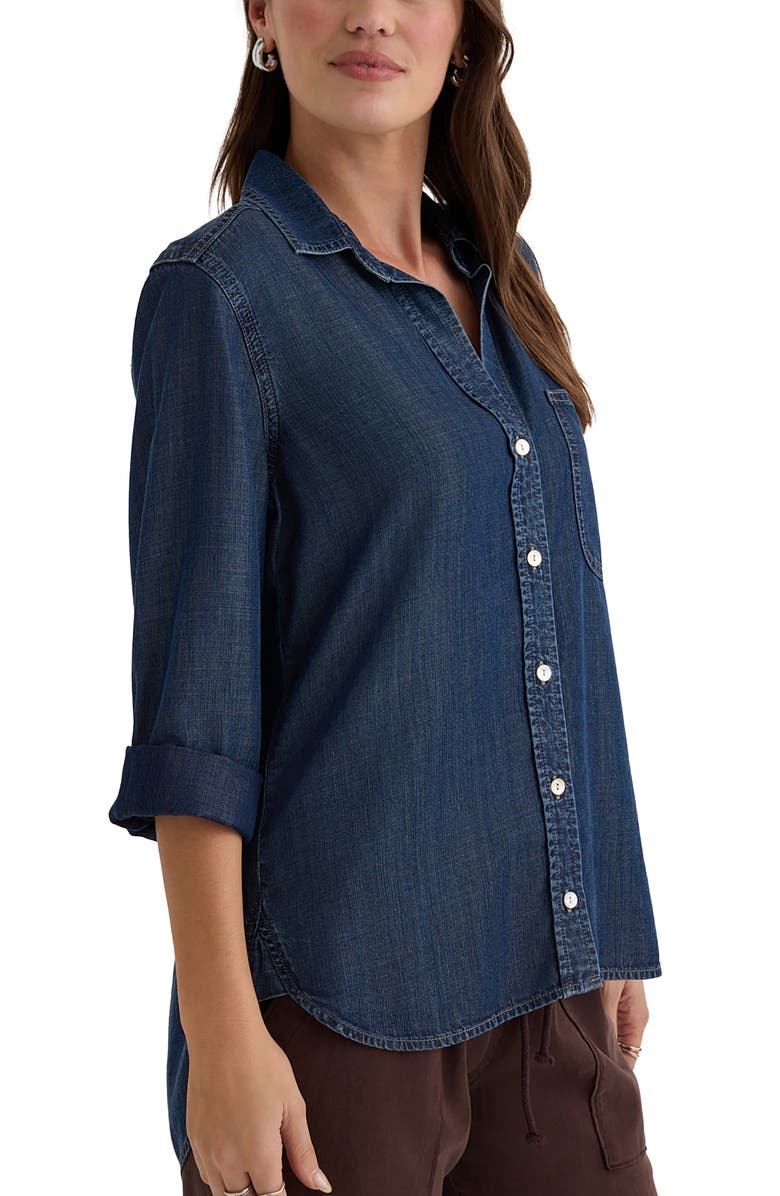 Bella Dahl Shirt Tail Button-Up Shirt, Alternate, color, Twilight Rinse Wash