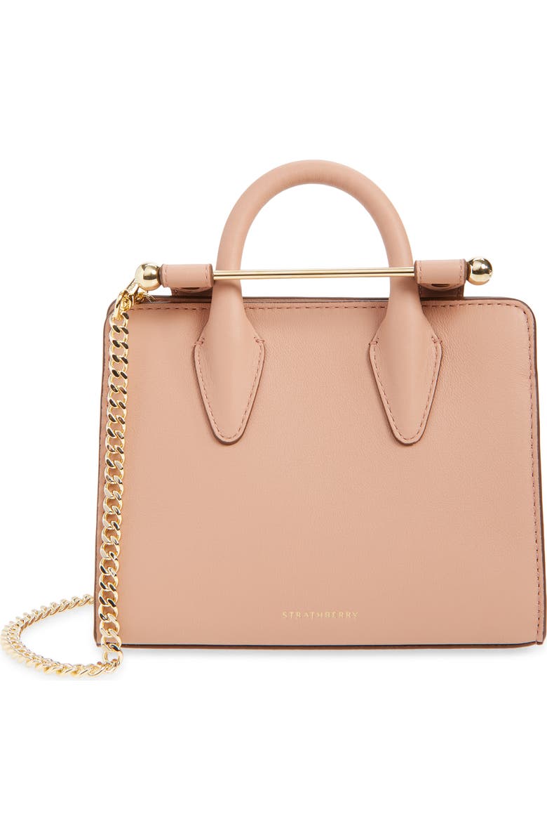 Strathberry Nano Leather Tote, Main, color, Rose