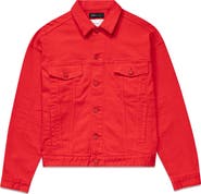 PURPLE BRAND Lava Palms Oversize Stretch Denim Trucker Jacket