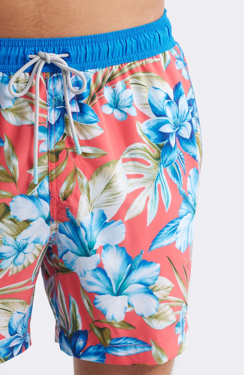 Tommy Bahama Naples Garden Grotto 6-Inch Swim Trunks, Alternate, color, Melon Berry