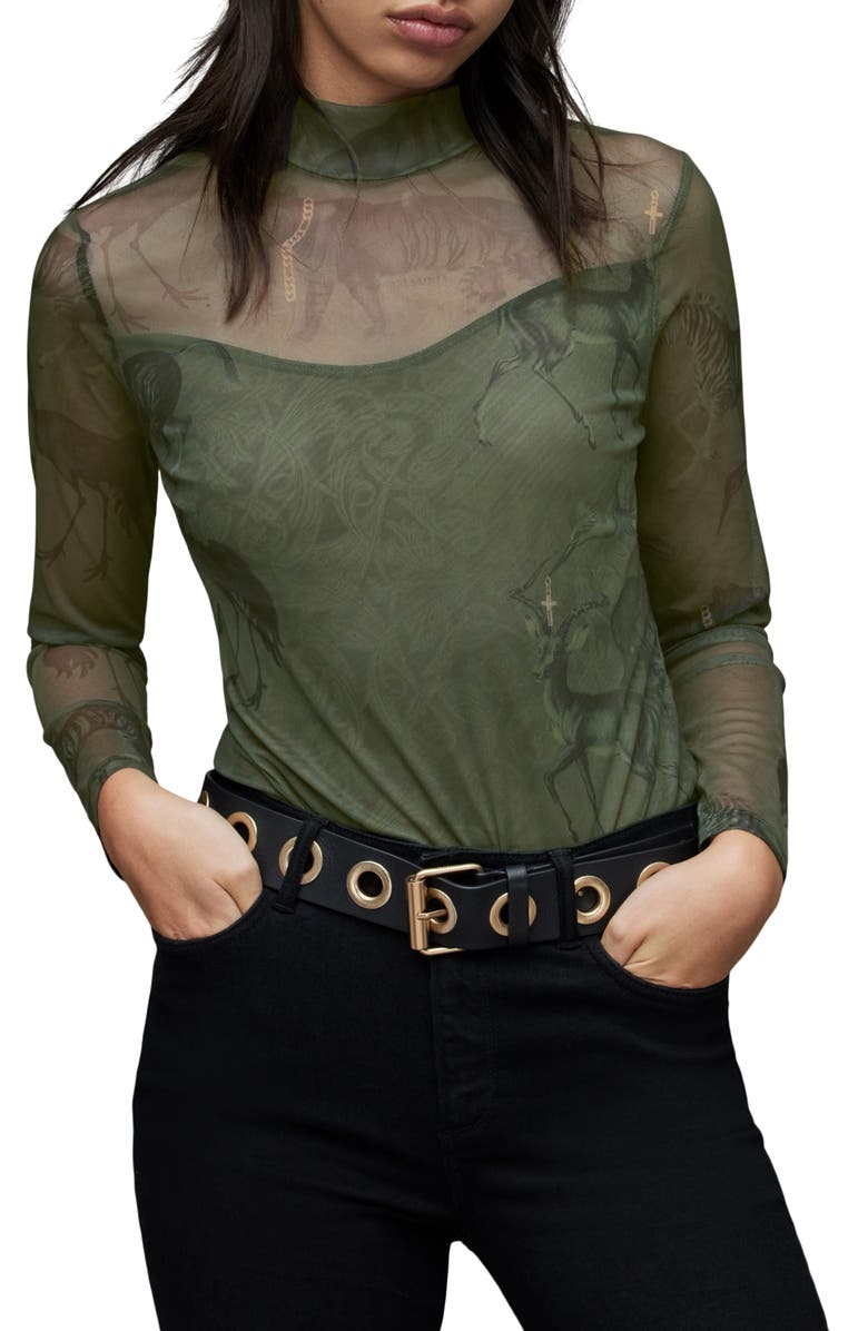 AllSaints Elia Hedi Bodysuit, Main, color, 