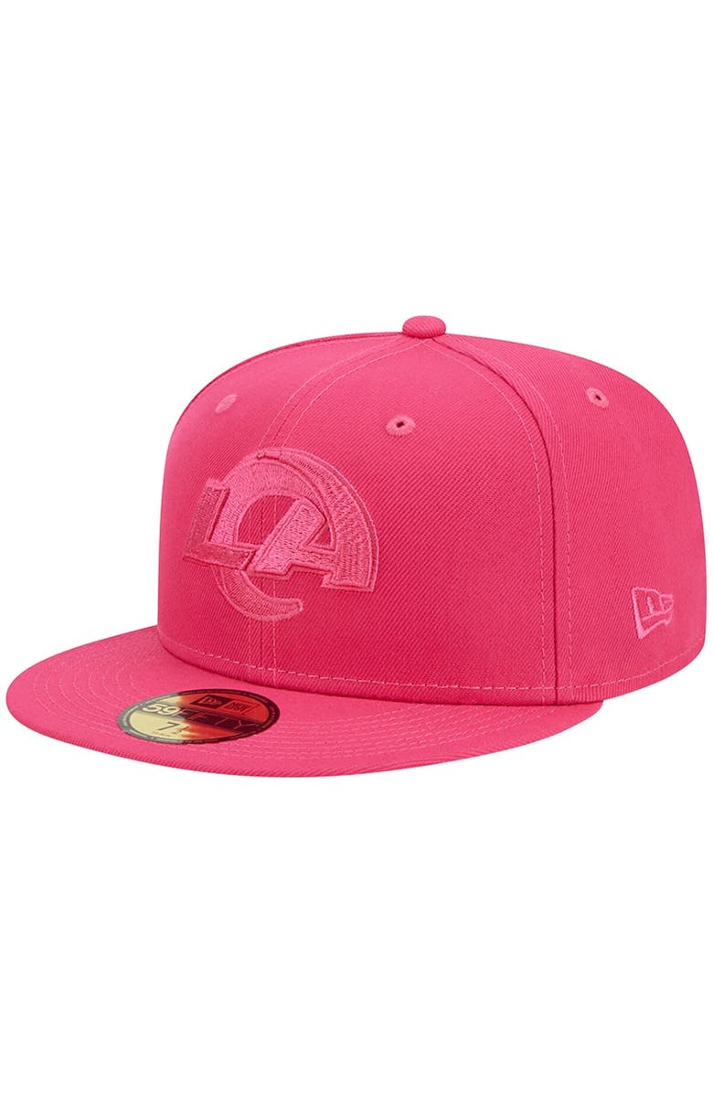 New Era Men's New Era Pink Los Angeles Rams Color Pack 59FIFTY Fitted Hat, Alternate, color,