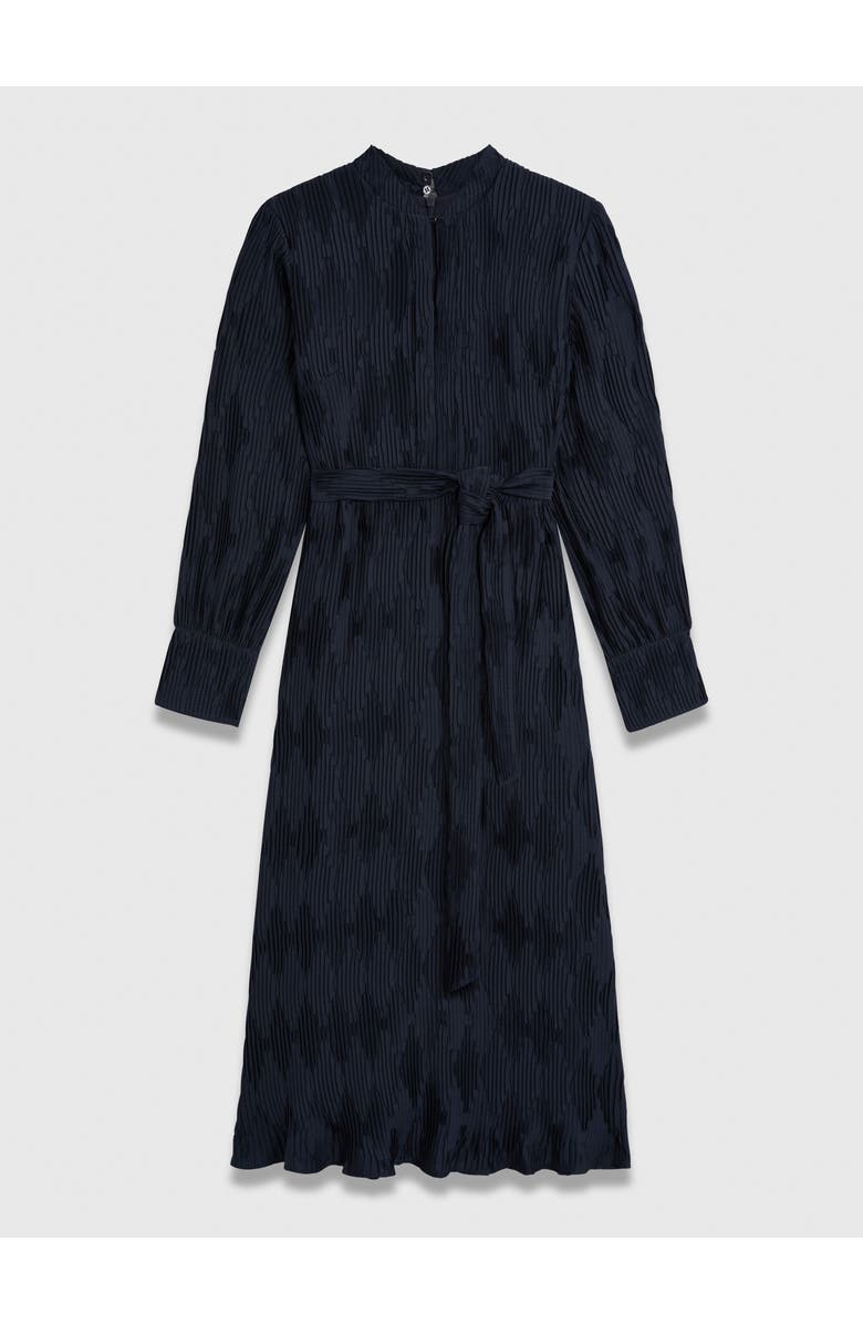 The Fold Aurellie Long Sleeve Tie Waist Dress, Alternate, color, Navy