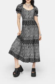 Disturbia Zelira Paisley Print Midi Dress
