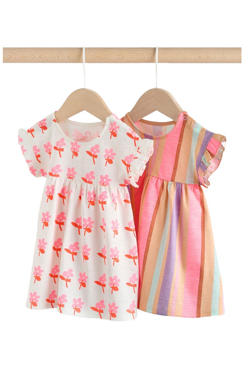 Kids' Assorted 2-Pack Cotton Jersey Dresses, Main, color, WHITE MULTI