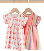 NEXT Kids' Assorted 2-Pack Cotton Jersey Dresses