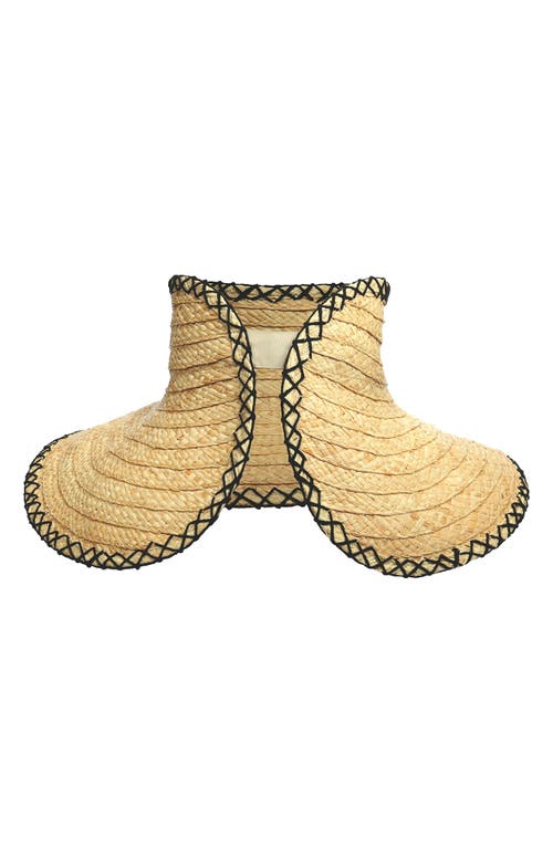 Frances Valentine Rollable Wide Brim Straw Visor