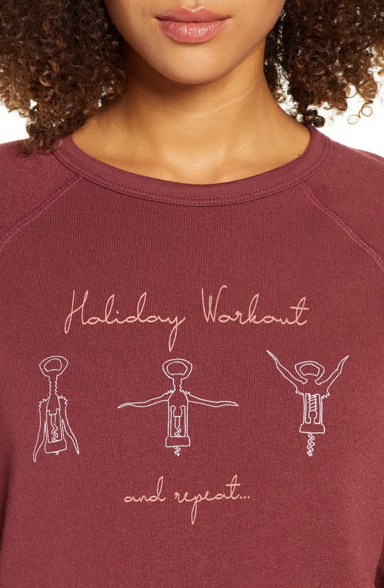 Project Social T Holiday Workout Lounge Top, Alternate, color, 