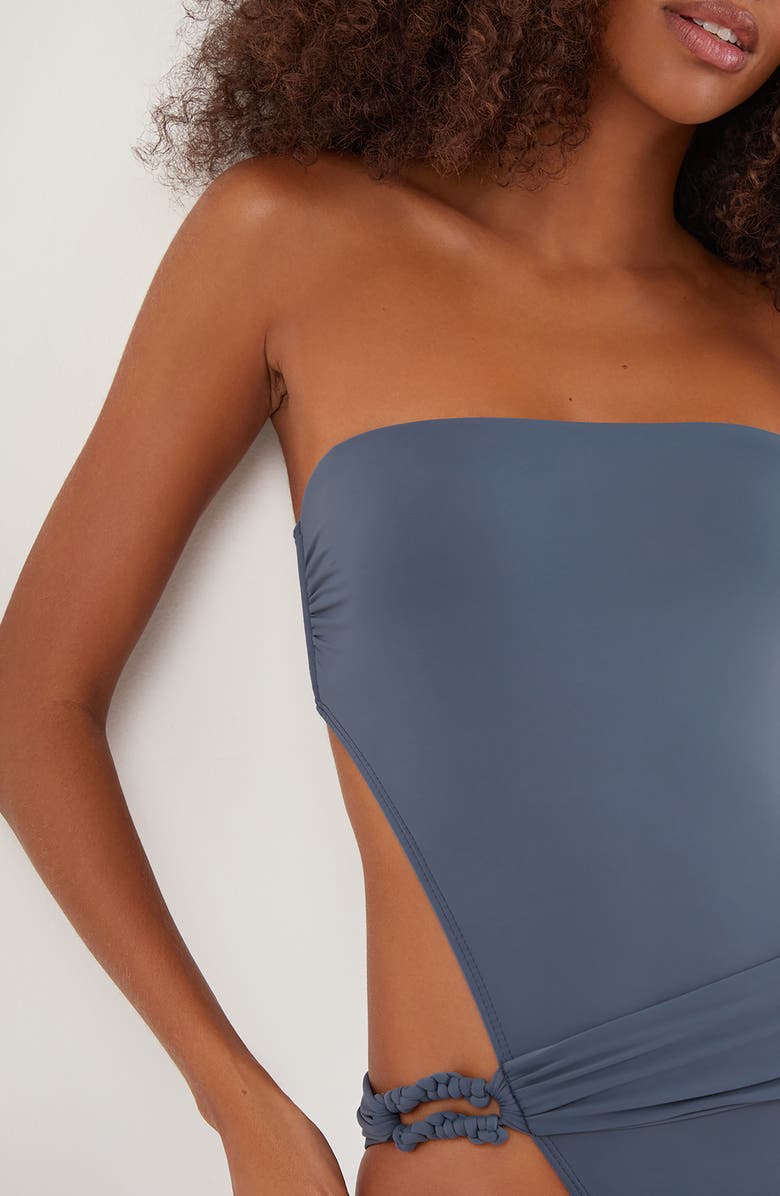 ViX Paula Hermanny Solid Holly One-Piece Swimsuit, Alternate, color, Blue