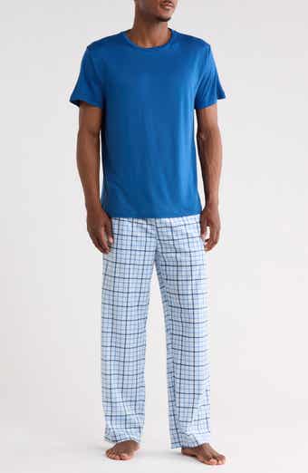 Crewneck T-Shirt & Plaid Pajama Pants Set