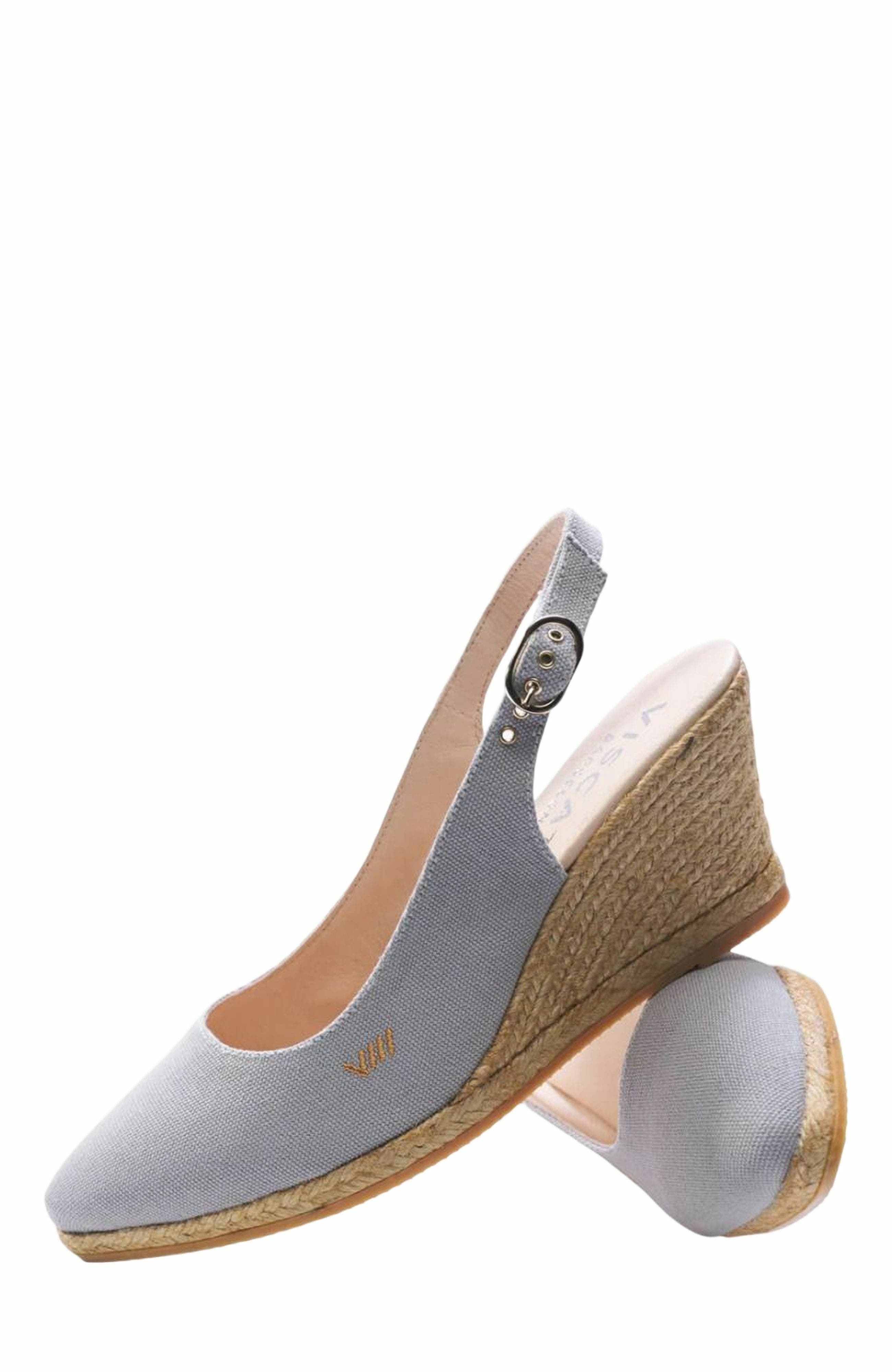 Palomera Canvas Espadrille Wedges, Alternate, color, Ash Grey