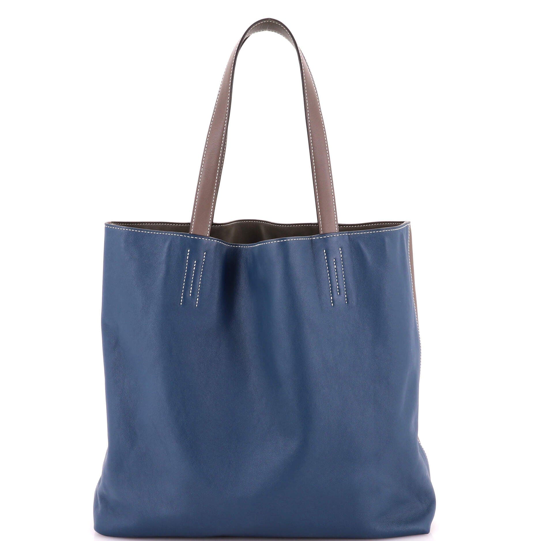 Double Sens Tote Veau Sikkim 45, Main, color, Grey