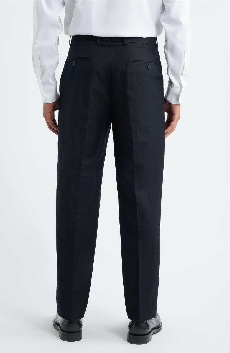 Open Edit Linen Blend Tapered Leg Pants, Alternate, color, Black