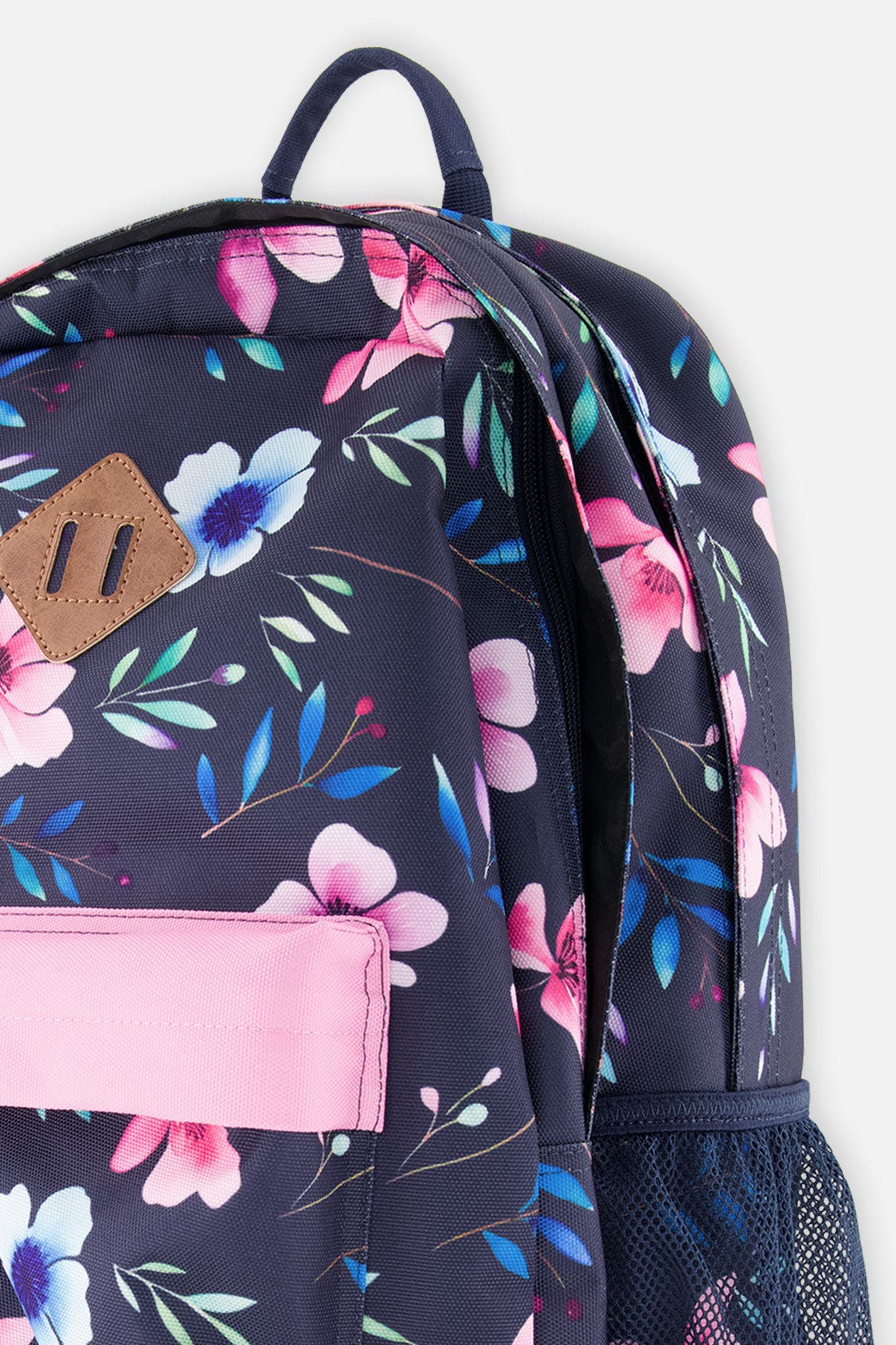 Backpack, Alternate, color, Blue Floral Print