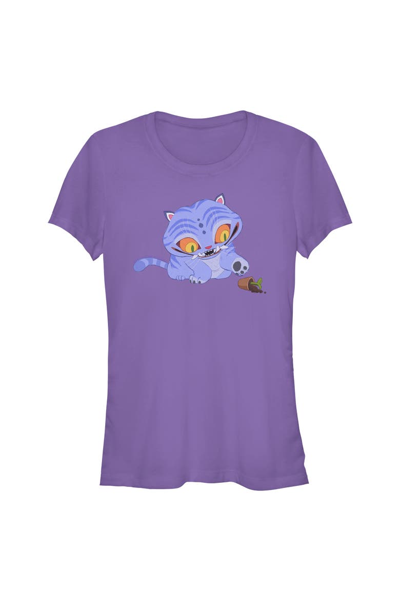 Juniors KPop Demon Hunters Mischievous Derpy T Shirt, Main, color, Purple