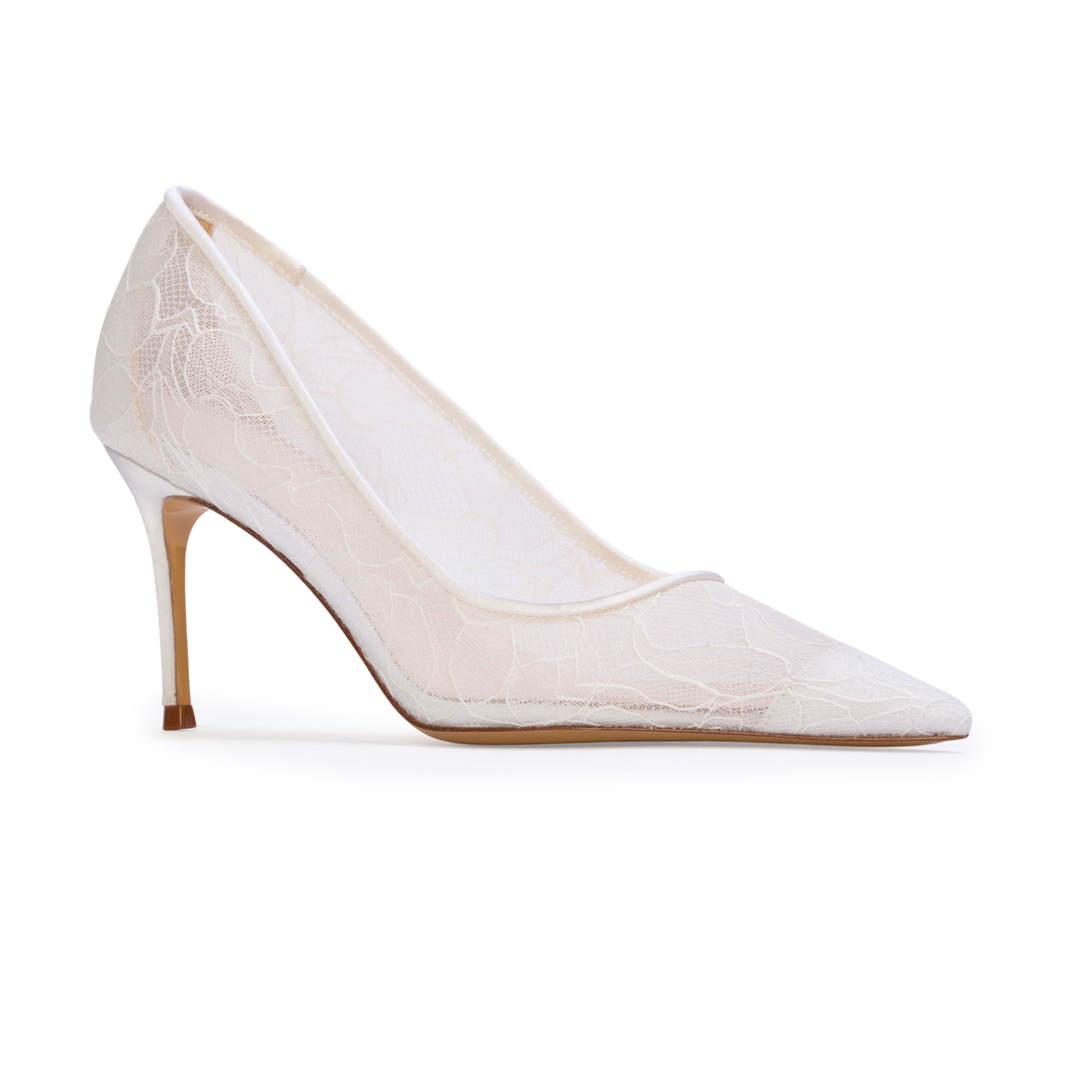 Mia 80 Lace Pump, Alternate, color, Ivory Lace