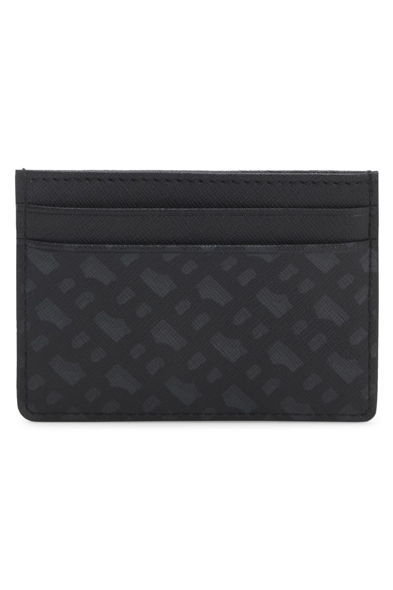 Zair Bonded Leather Card Holder, Alternate, color, BLACK