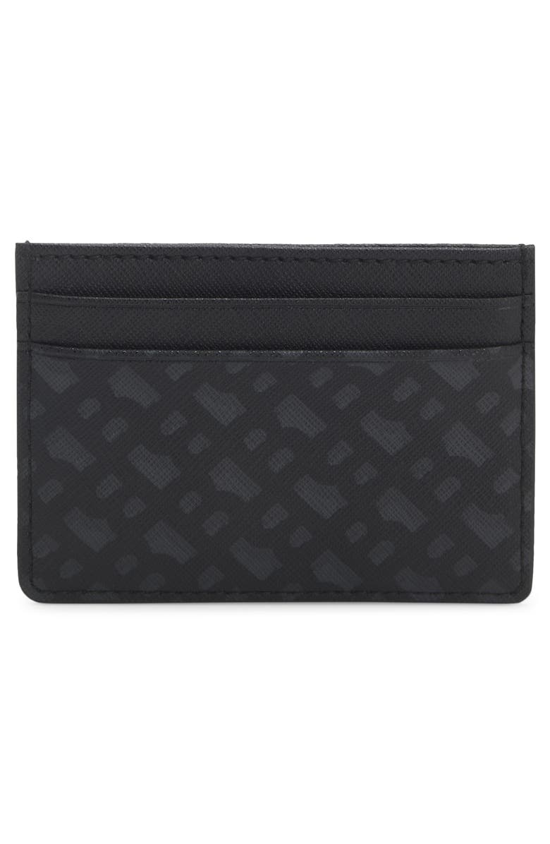 HUGO Zair Bonded Leather Card Holder, Alternate, color, Black