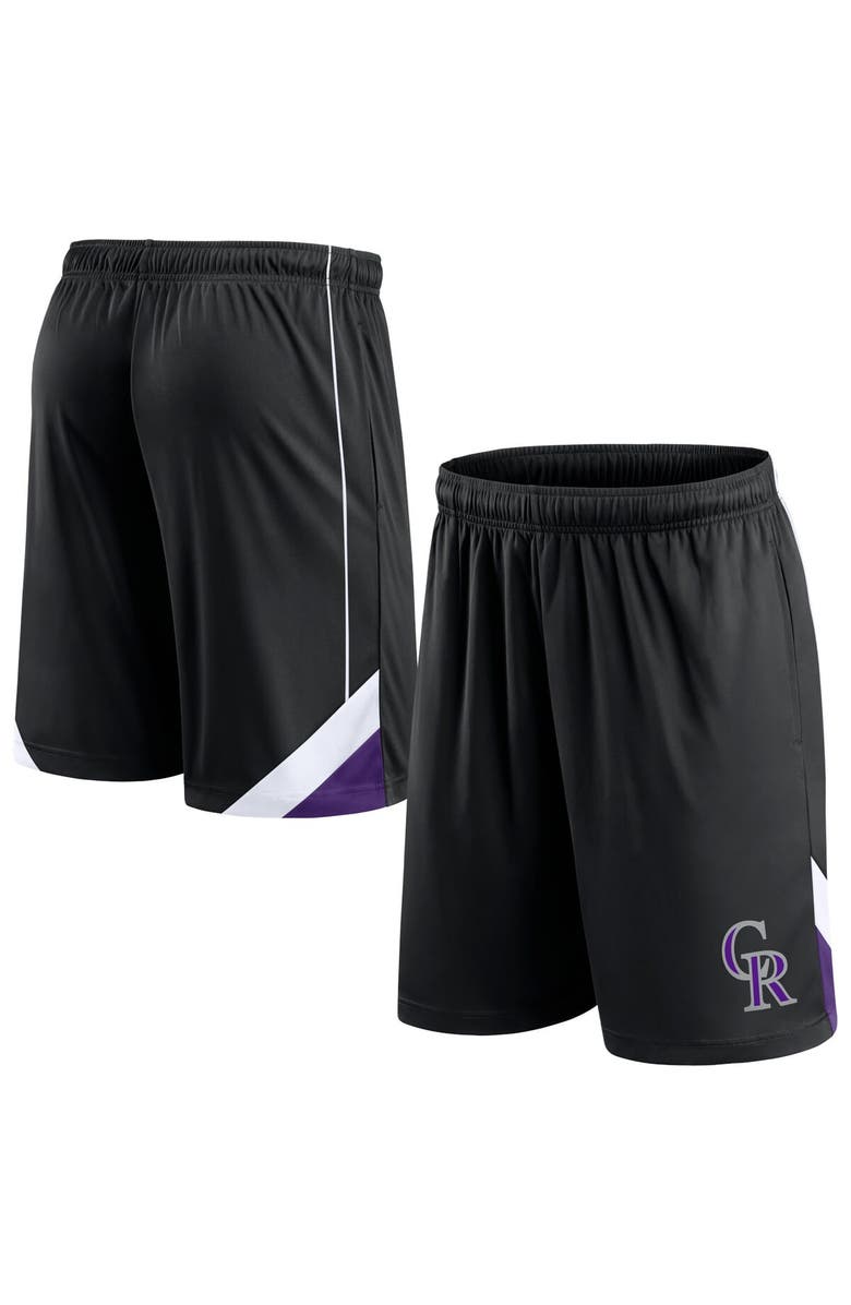 FANATICS Men's Fanatics Branded Black Colorado Rockies Slice Shorts, Main, color, 