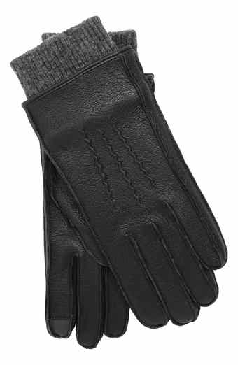 Faherty Mixed Media Leather Gloves