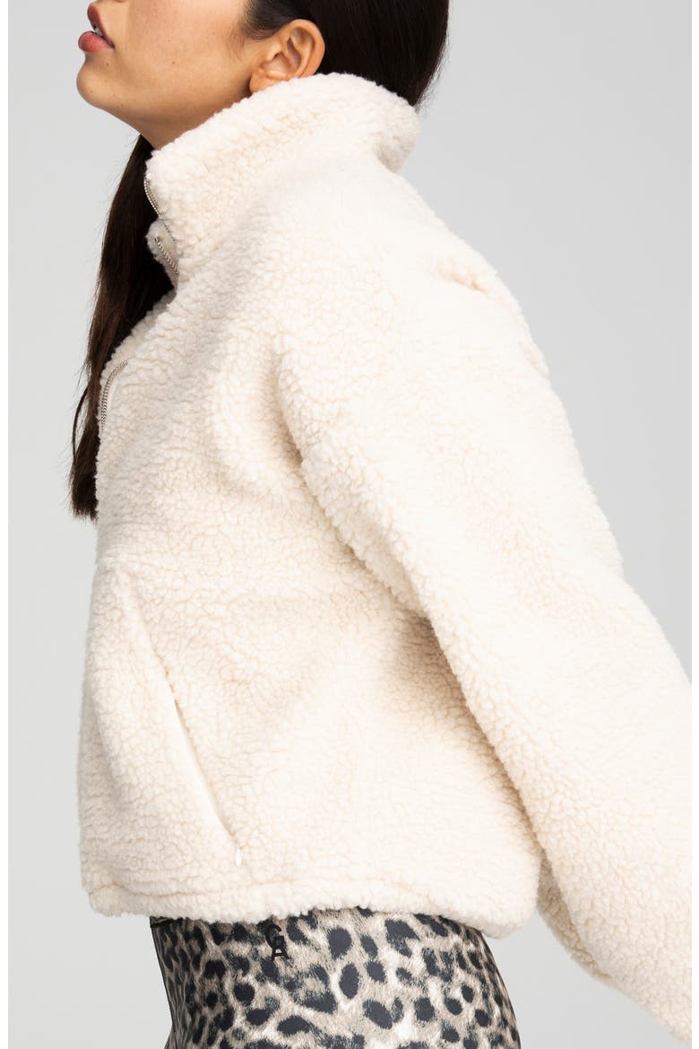 High Pile Fleece Pullover, Alternate, color, BONE