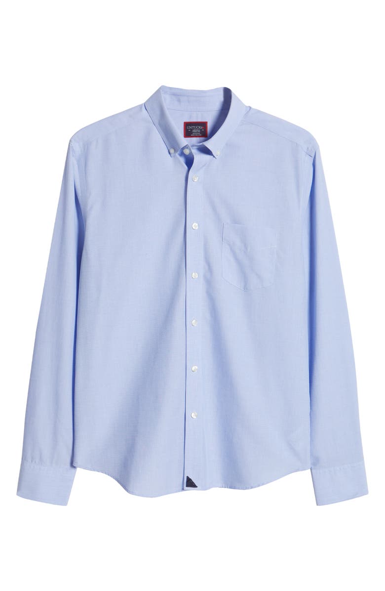 UNTUCKit Hillside Select Wrinkle Resistant Button-Up Shirt, Alternate, color, Blue