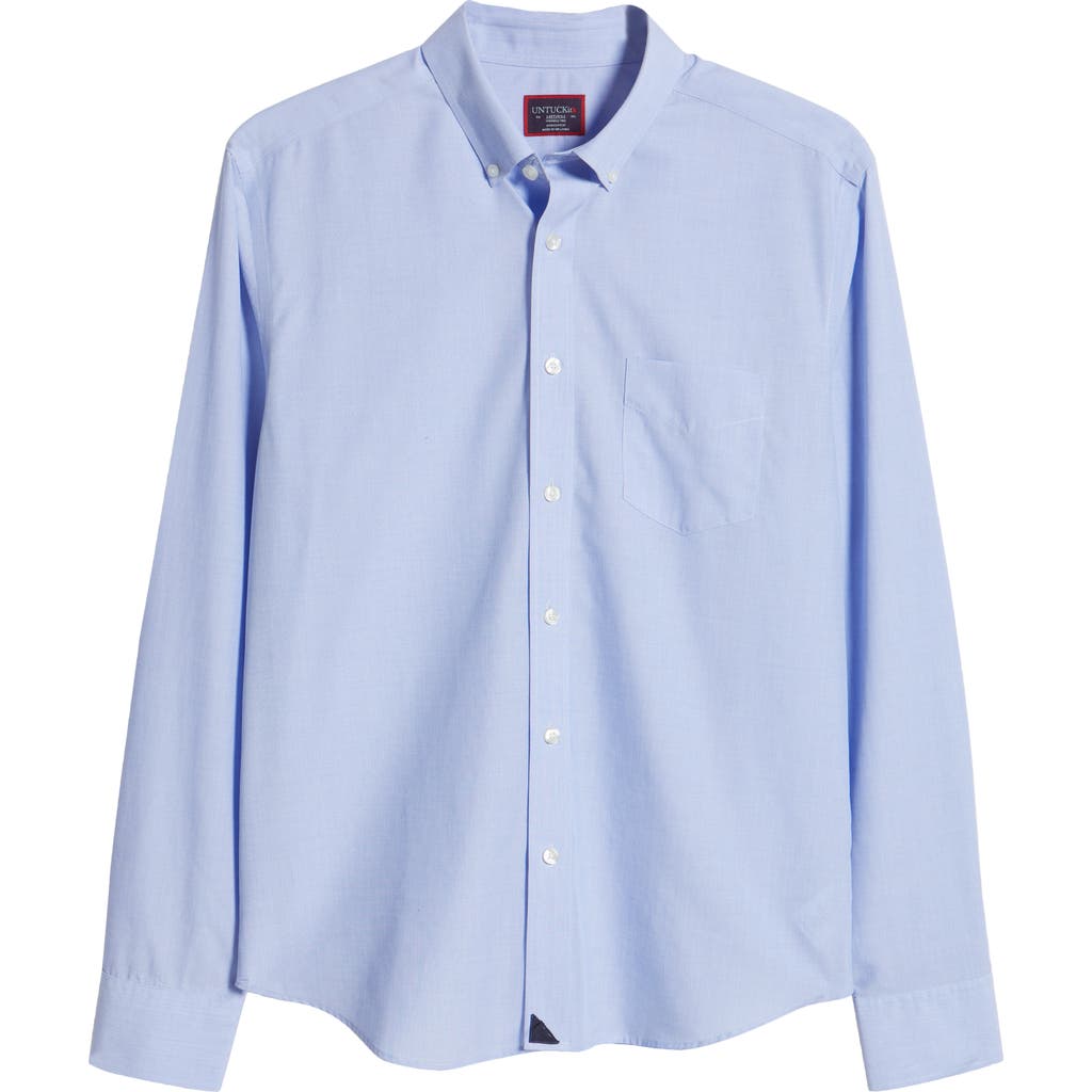 Untuckit Hillside Select Wrinkle Resistant Button-up Shirt In Blue