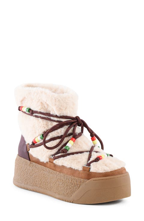 Sitka Faux Shearling Platform Bootie (Women)